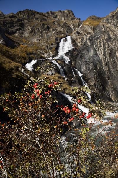 Cascade de pont Ferrand avec les couleurs d'automne