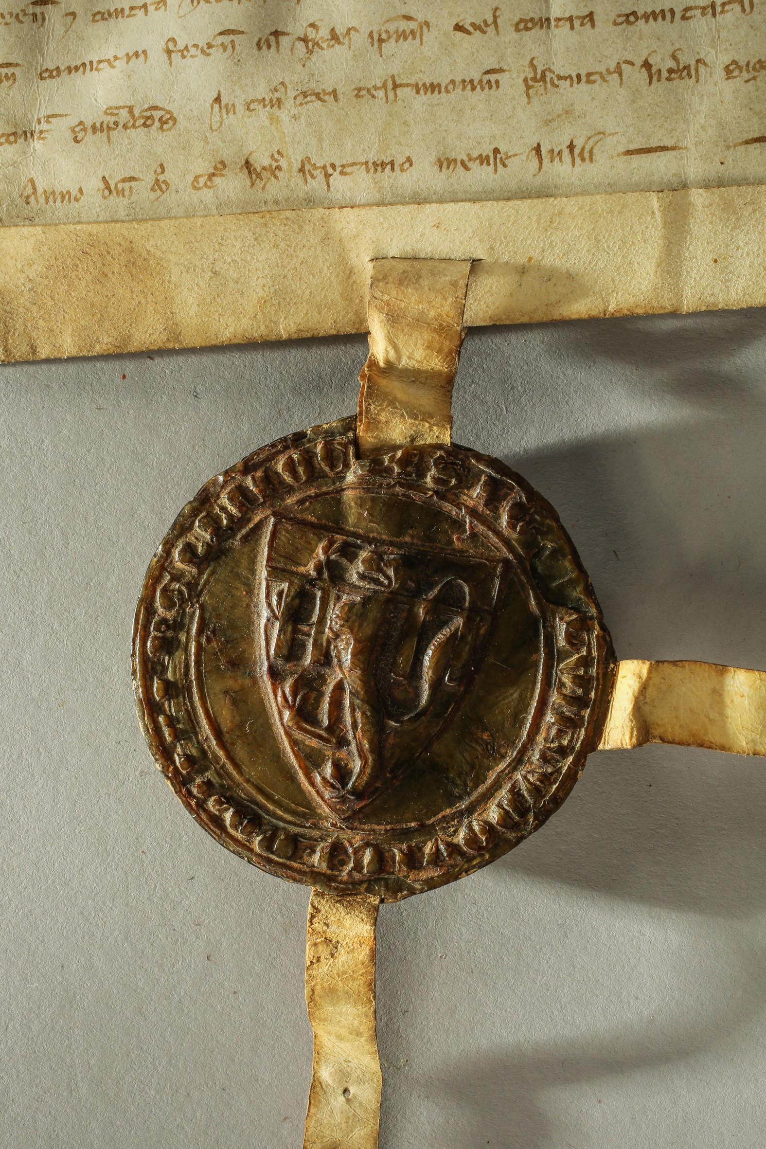 Sceau de Louis de Beaujeu sur une archive de 1277