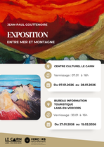 Affiche exposition de Jean-Paul Gouttenoire - Entre mer et montagne_Lans-en-Ver…