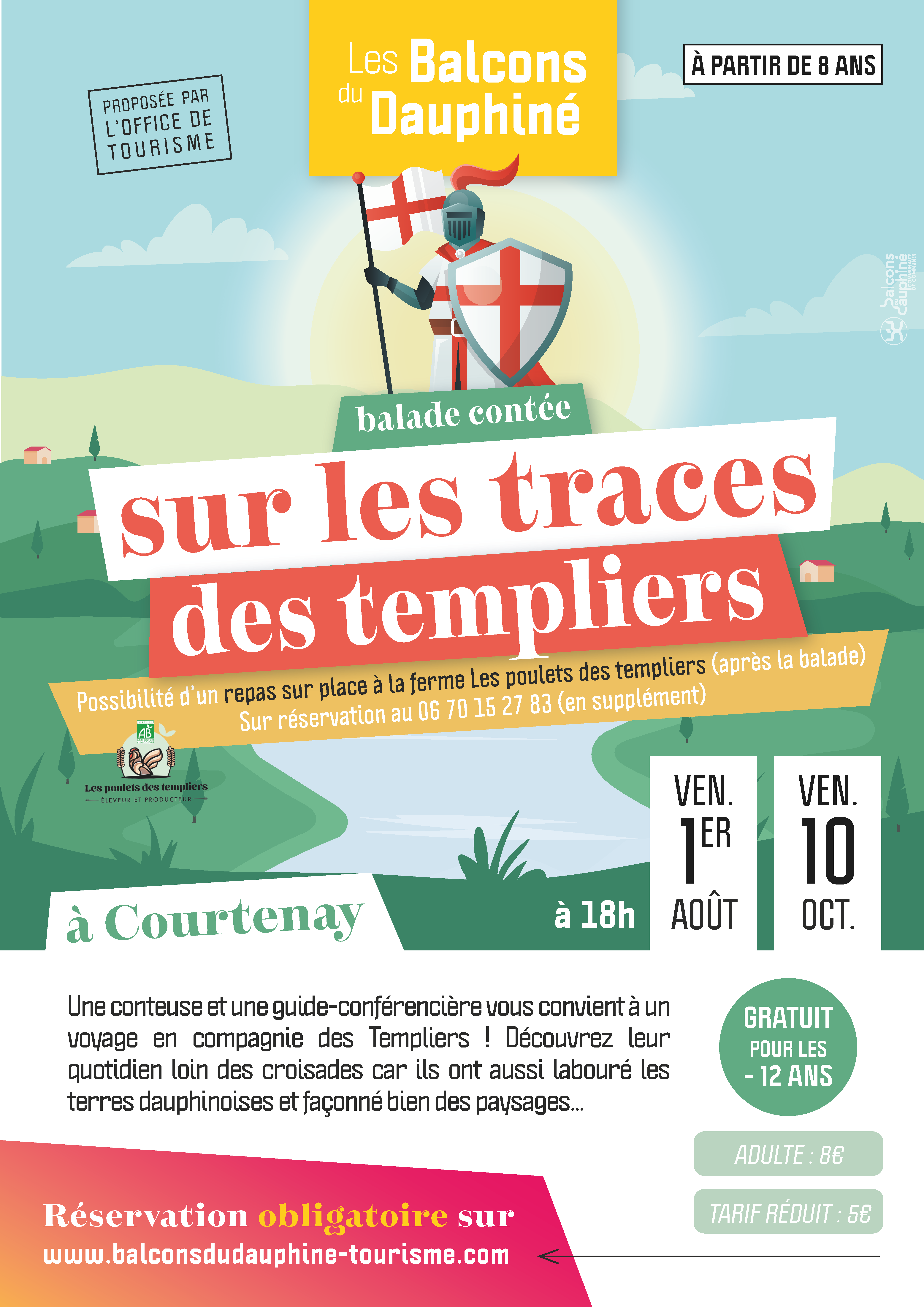 Balade contée et guidée "Sur les traces des Templiers de Tirieu" à Courtenay_Ba…
