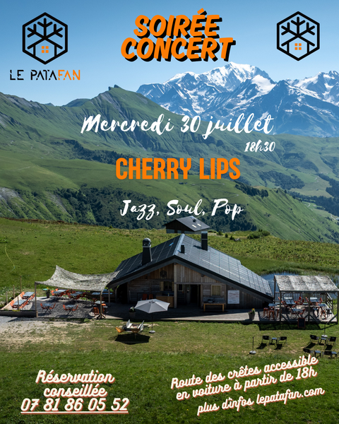 Concert au Patafan : Cherry lips Jazz, soul, pop_Les Saisies