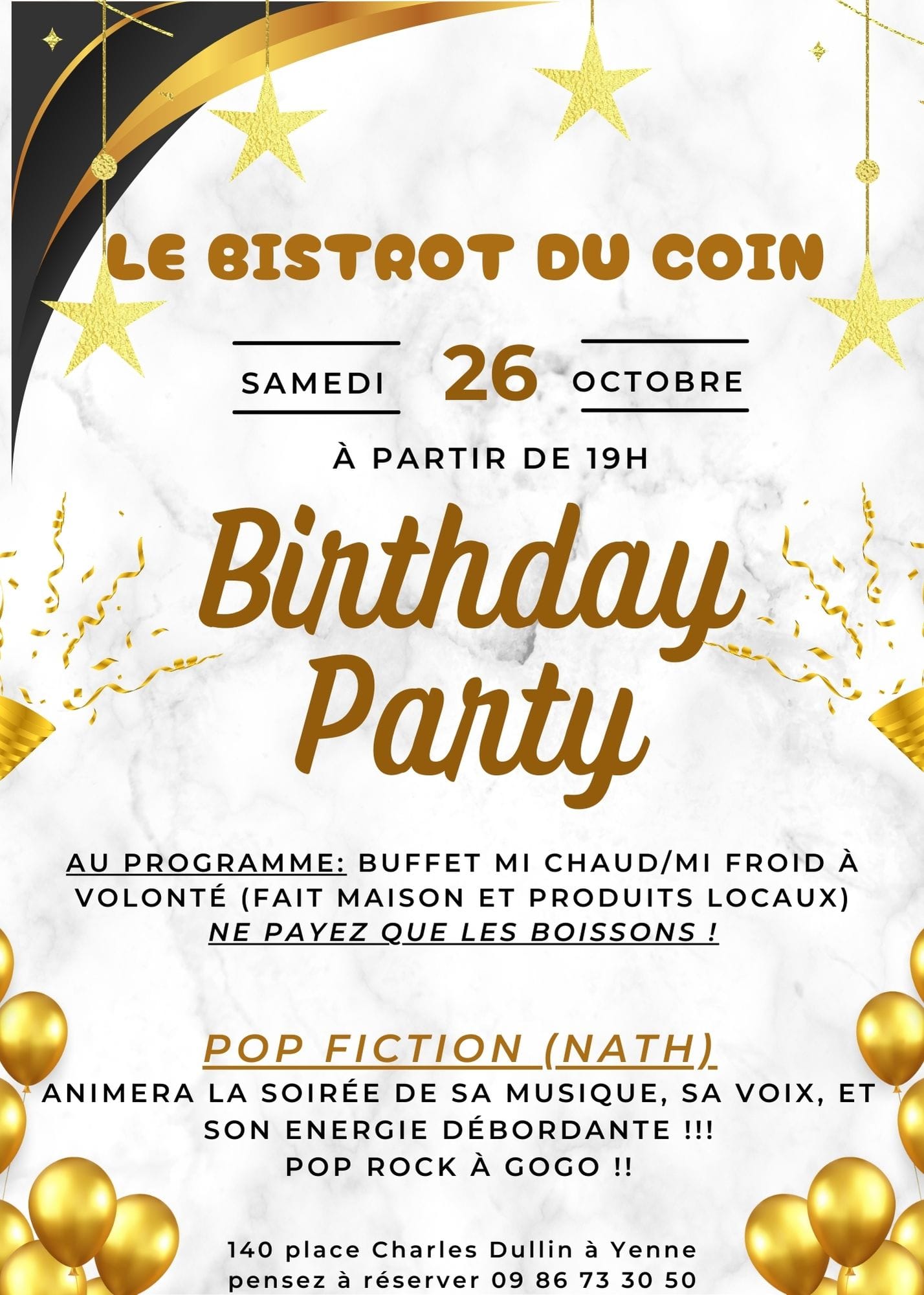 Soirée anniversaire 3 ans au Bistrot du Coin