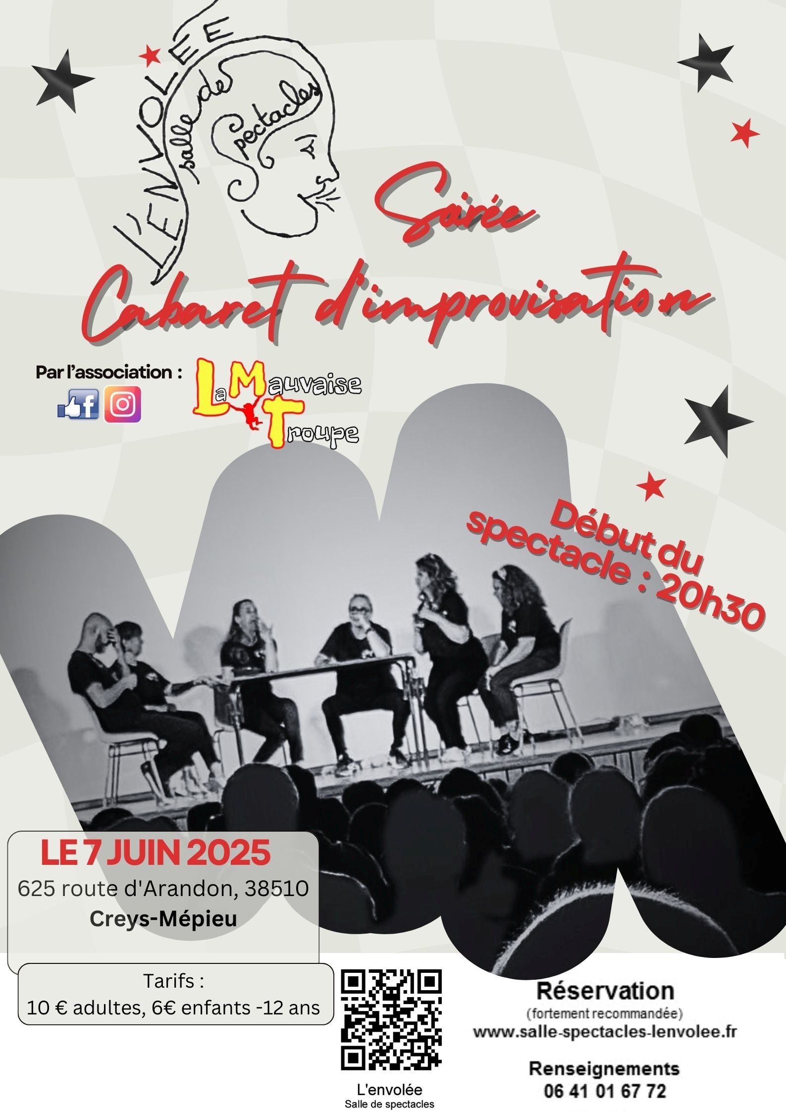Soirée cabaret d'improvisation par la Compagnuie La Mauvaise Troupe_Creys-Mépieu