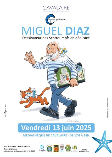 Cavalaire-Sur-Mer : Miguel Diaz en dédicace à la Médiathèque