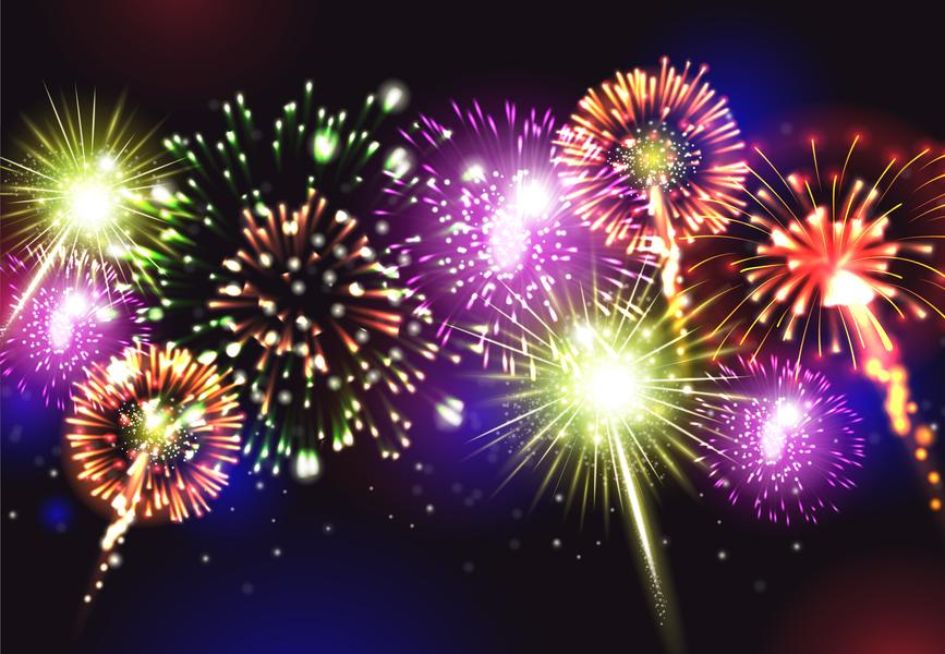 Musique live et feu d'artifice
