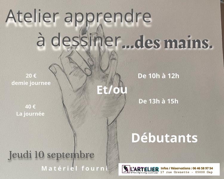 Atelier : apprendre à dessiner des mains