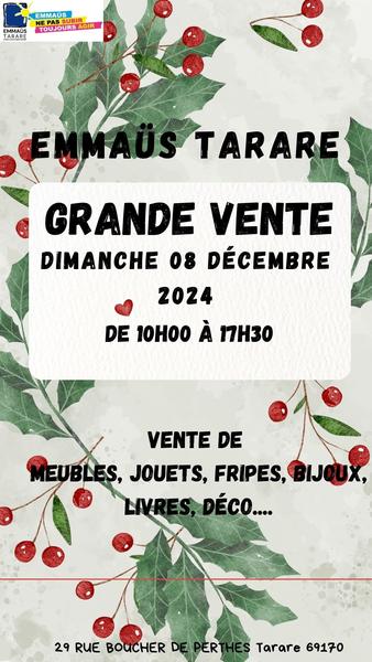 Grande vente de Noël Emmaüs Tarare