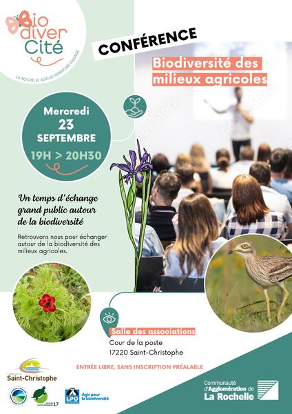 Conférence - La biodiversité des milieux agricoles