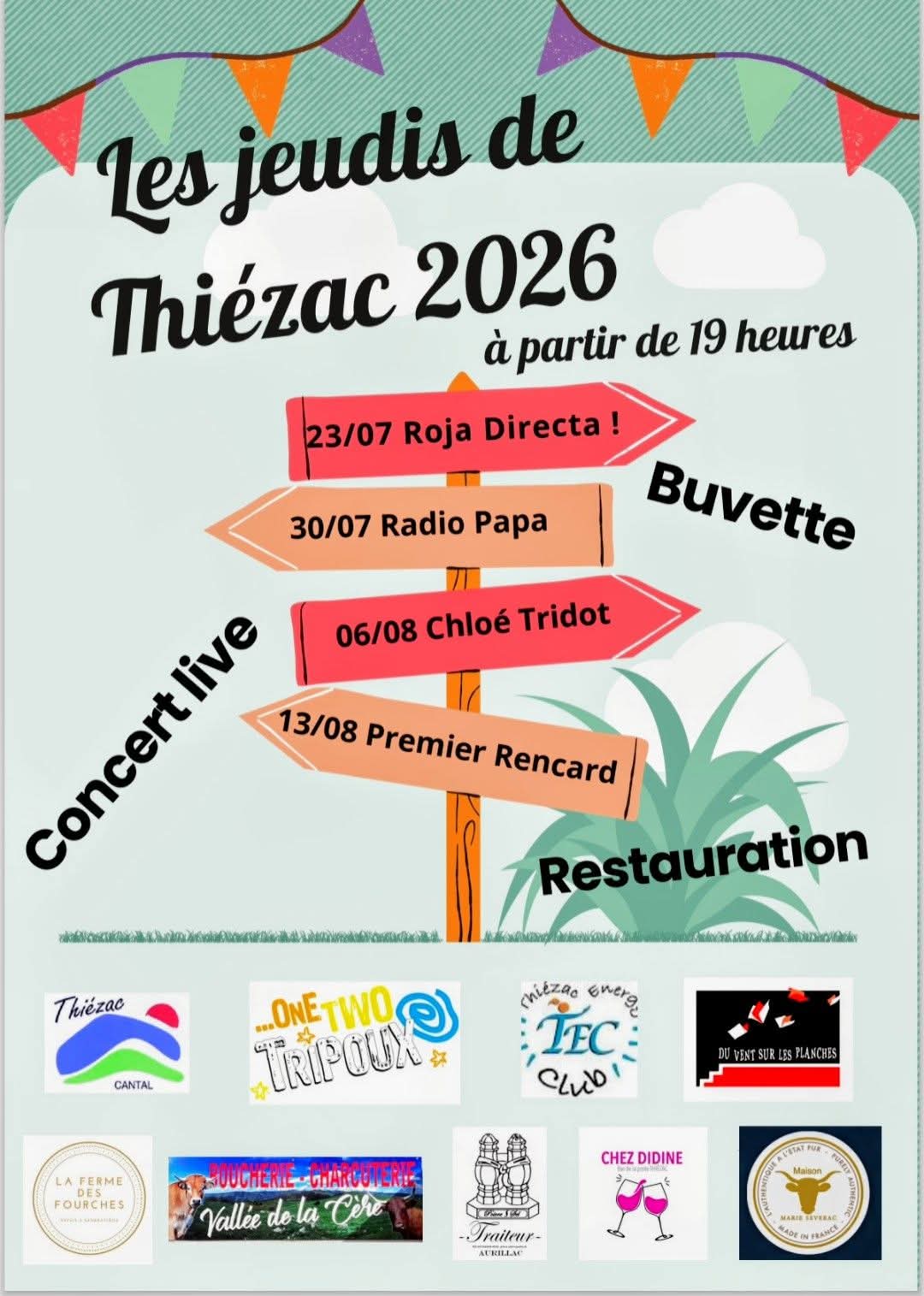 Les Jeudis de Thiézac : des soirées d'été à Thiézac.