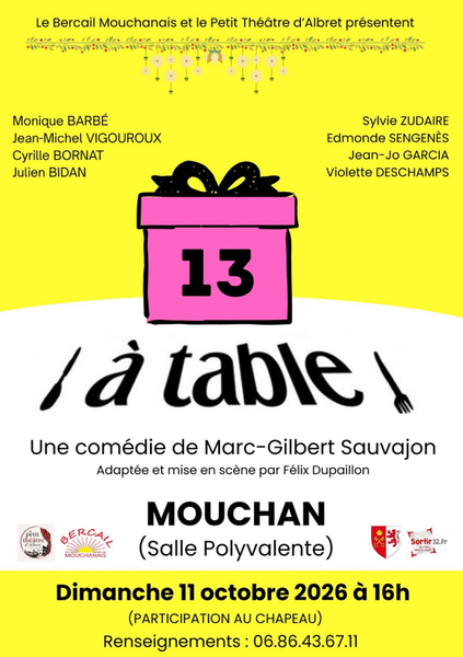 Théâtre "13 à table"_Mouchan