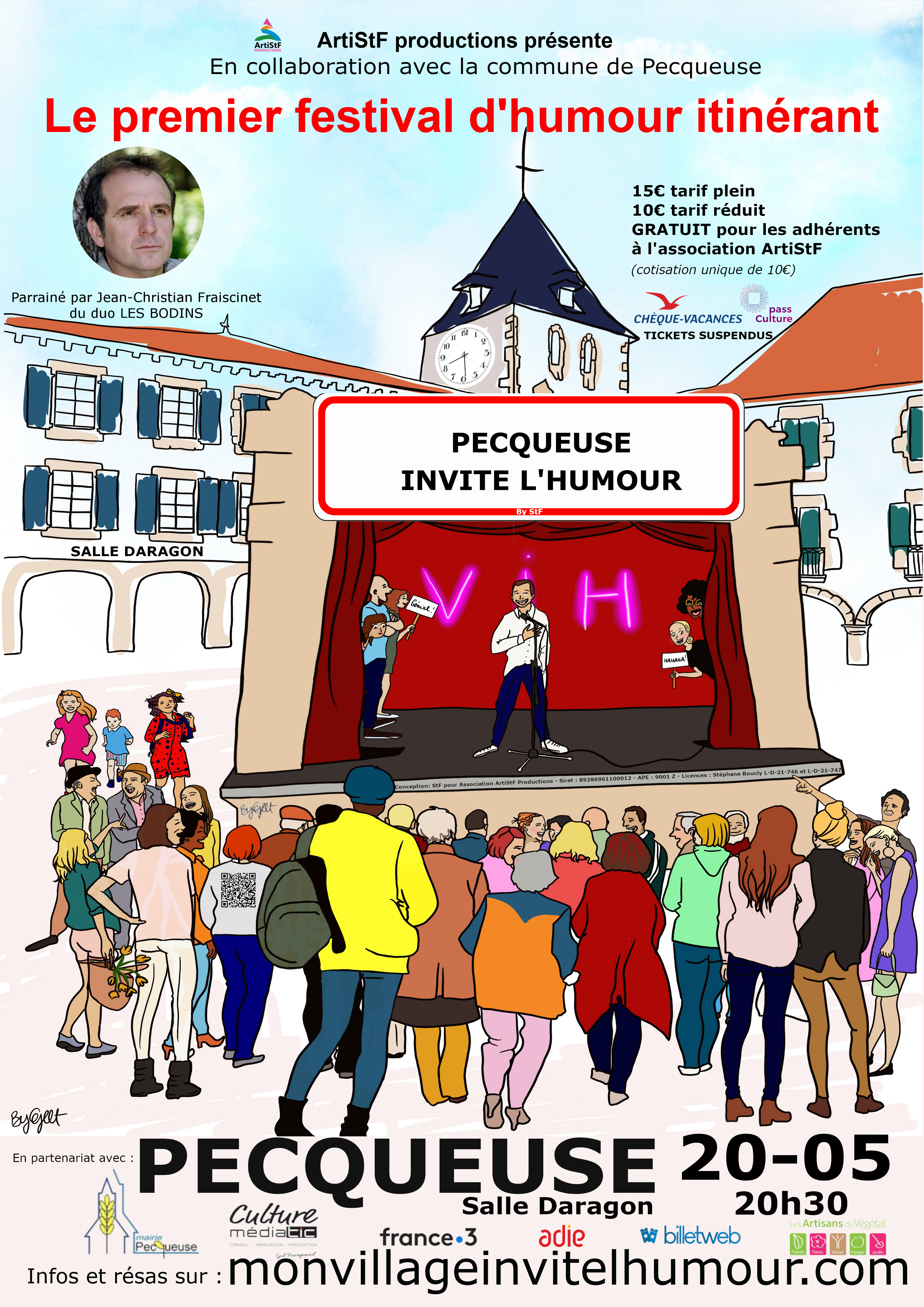 Pecqueuse invite l'humour