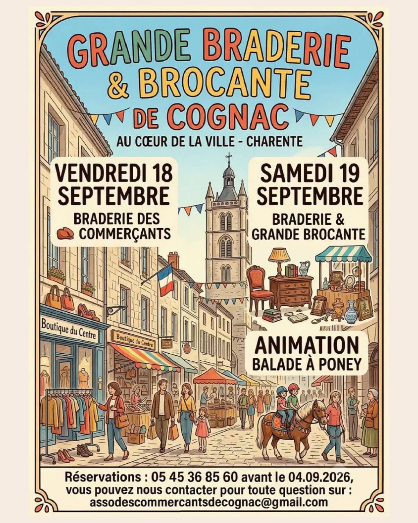 Braderie des commerçants et brocante à Cognac