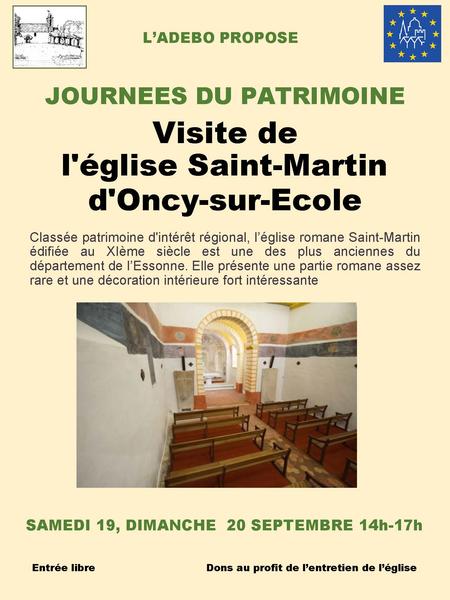 JEP : Visite de l'Eglise Saint-Martin_Oncy-sur-u00c9cole