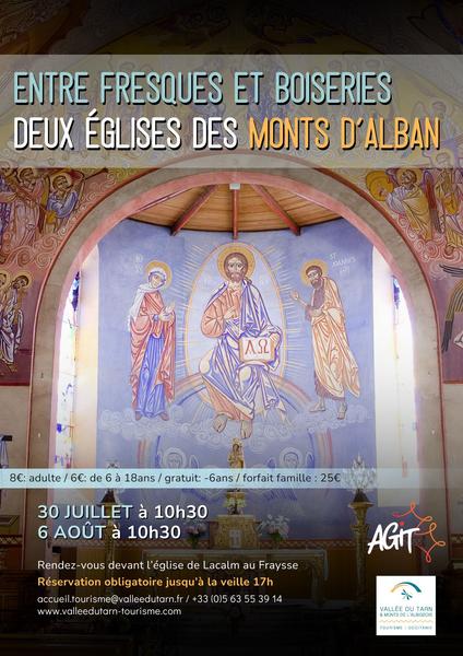 Entre fresques et boiseries, deux églises atypiques des Monts d’Alban