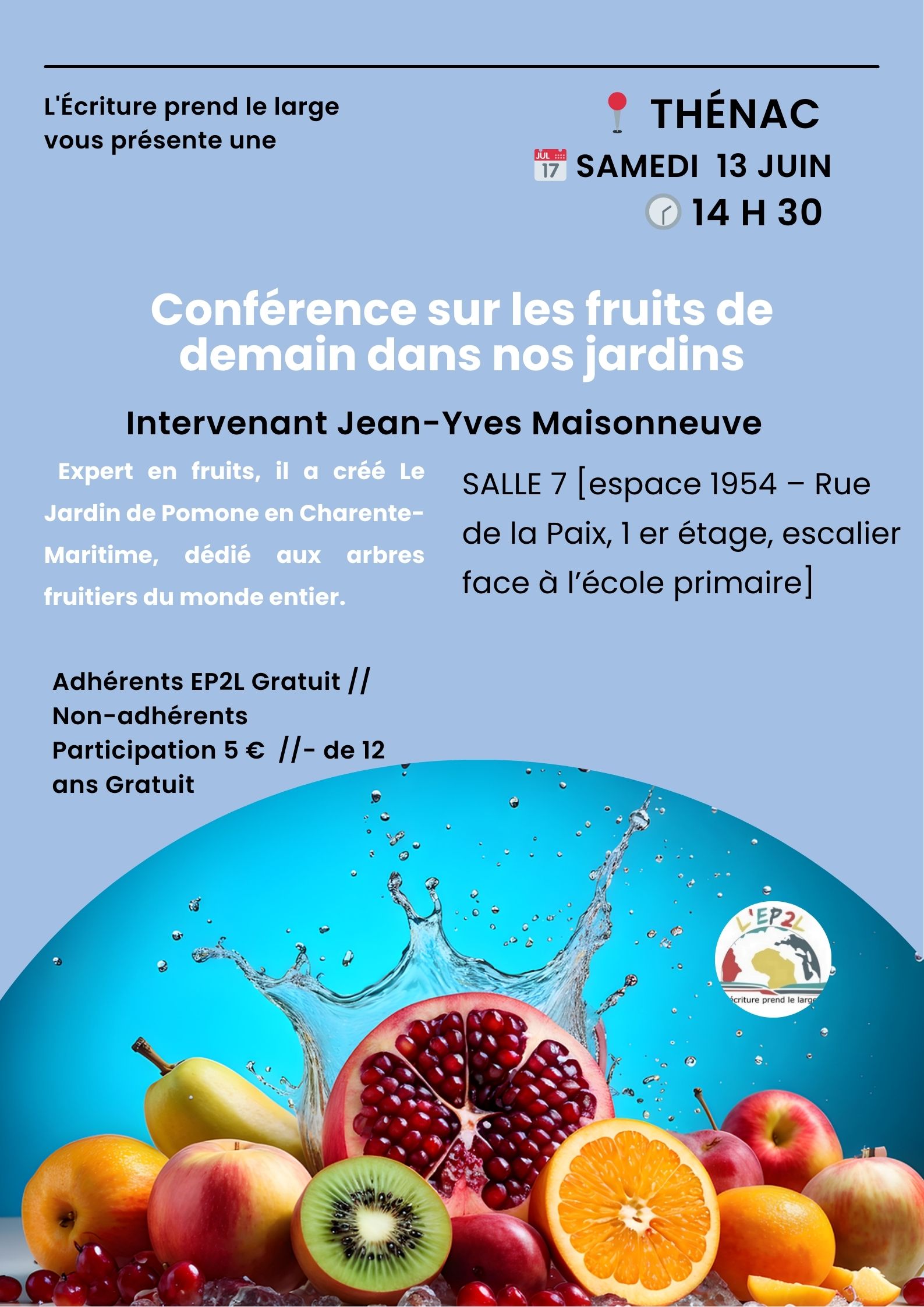 Conférence de L'Ecriture Prend Le Large - EP2L