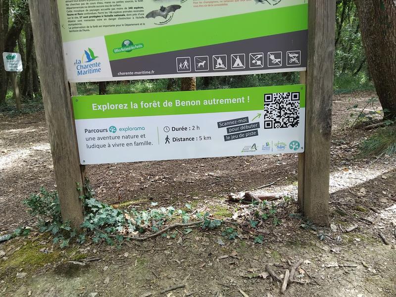Parcours Explorama - Panneau Forêt de Benon
