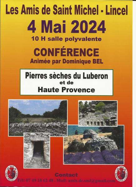 Conférence Pierres Seches du Luberon et de Haute Provence