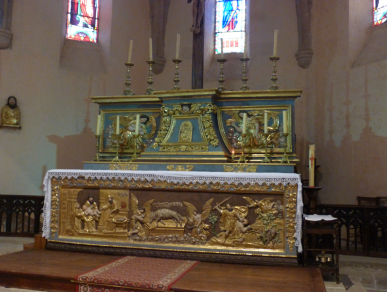 Maitre autel en bois doré du 18ème siècle