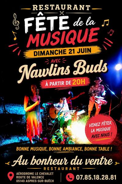 Fête de la musique au restaurant 'Au Bonheur du Ventre'