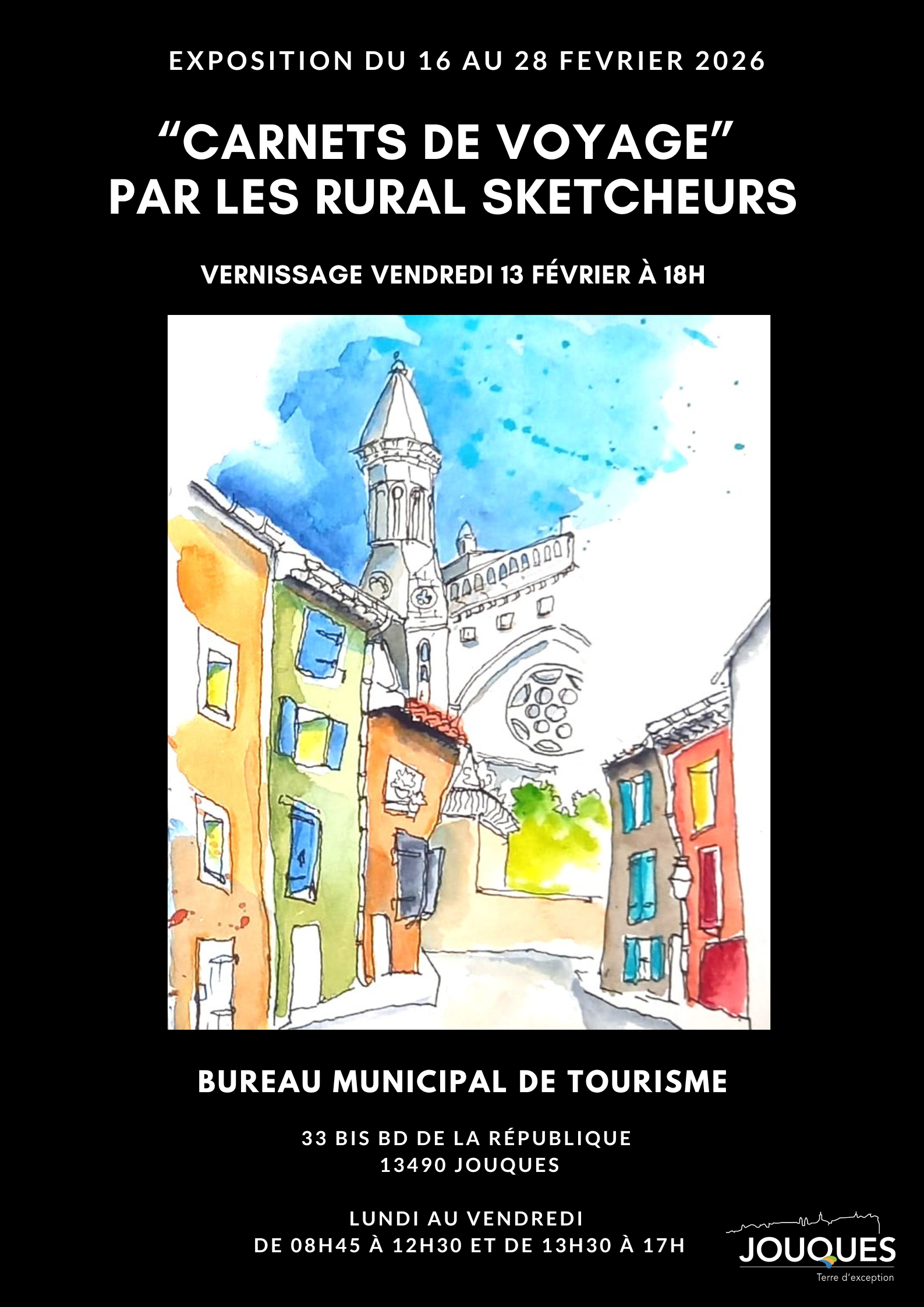 Exposition « Carnets de voyage » par les Rural Sketcheurs au bureau de tourisme