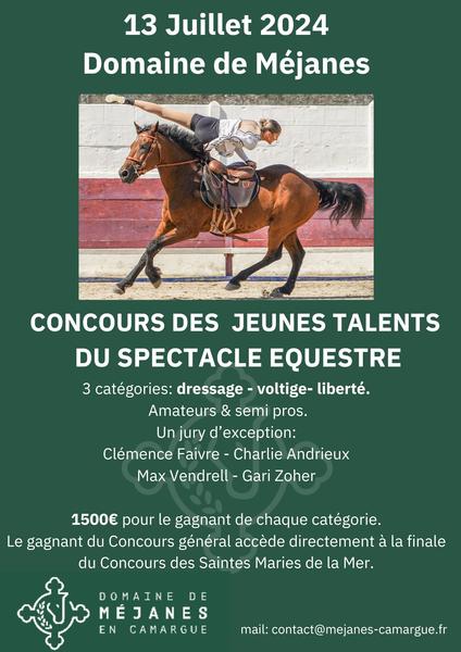 Feria du cheval à Méjanes - Concours des Jeunes Talents du Spectacle Équestre