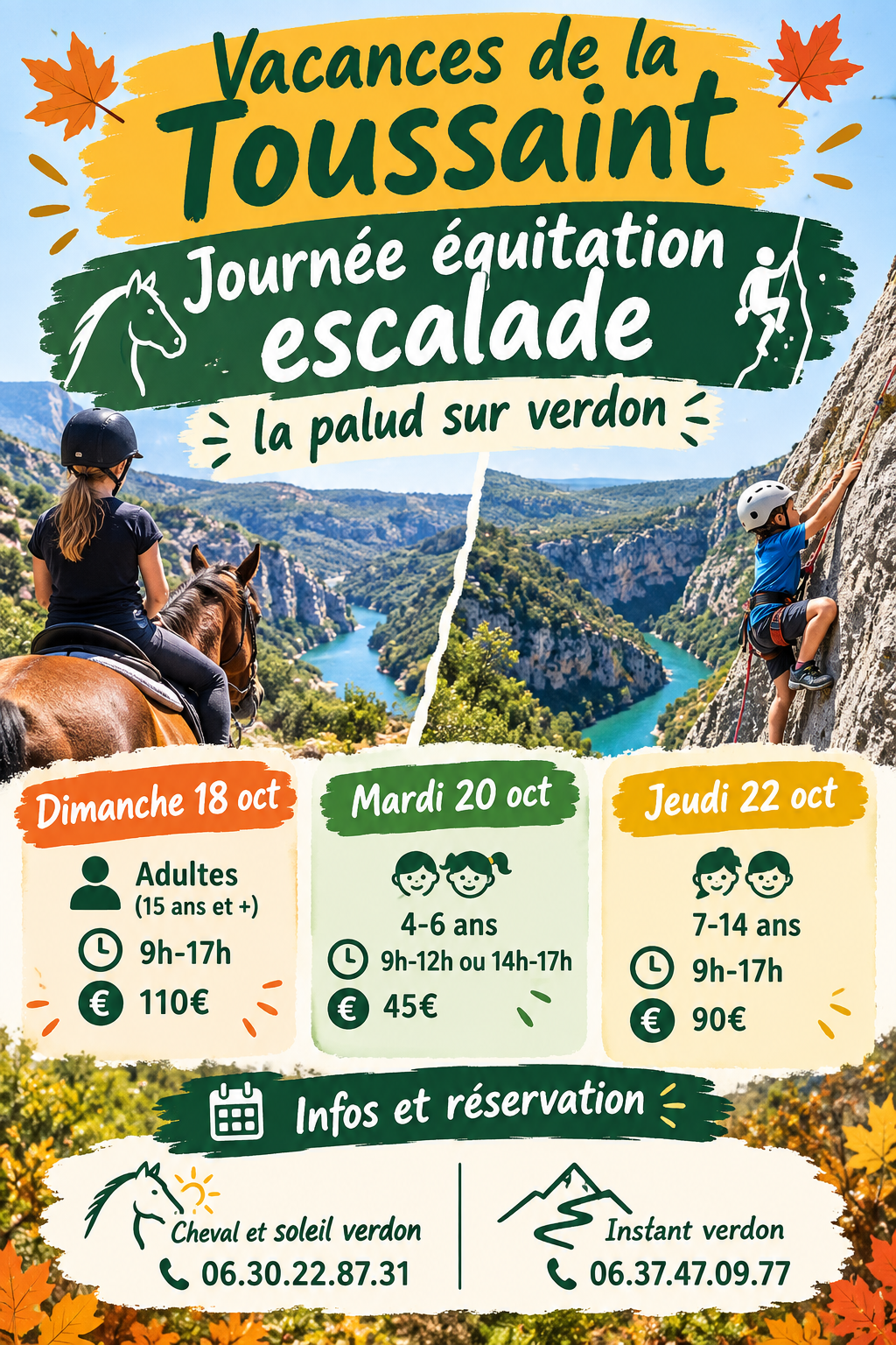 Journée équitation escalade