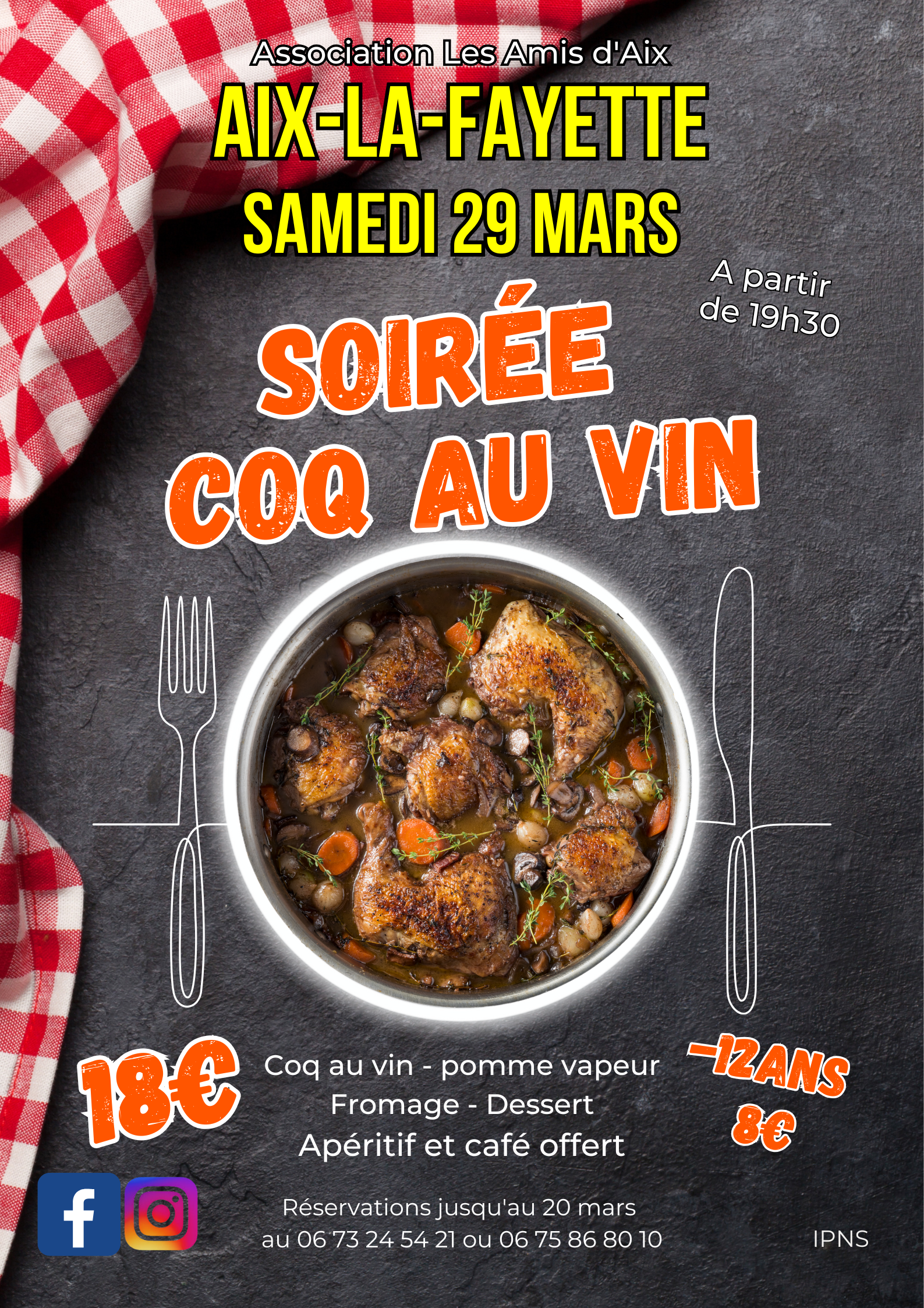 Soirée coq au vin // Aix-la-Fayette