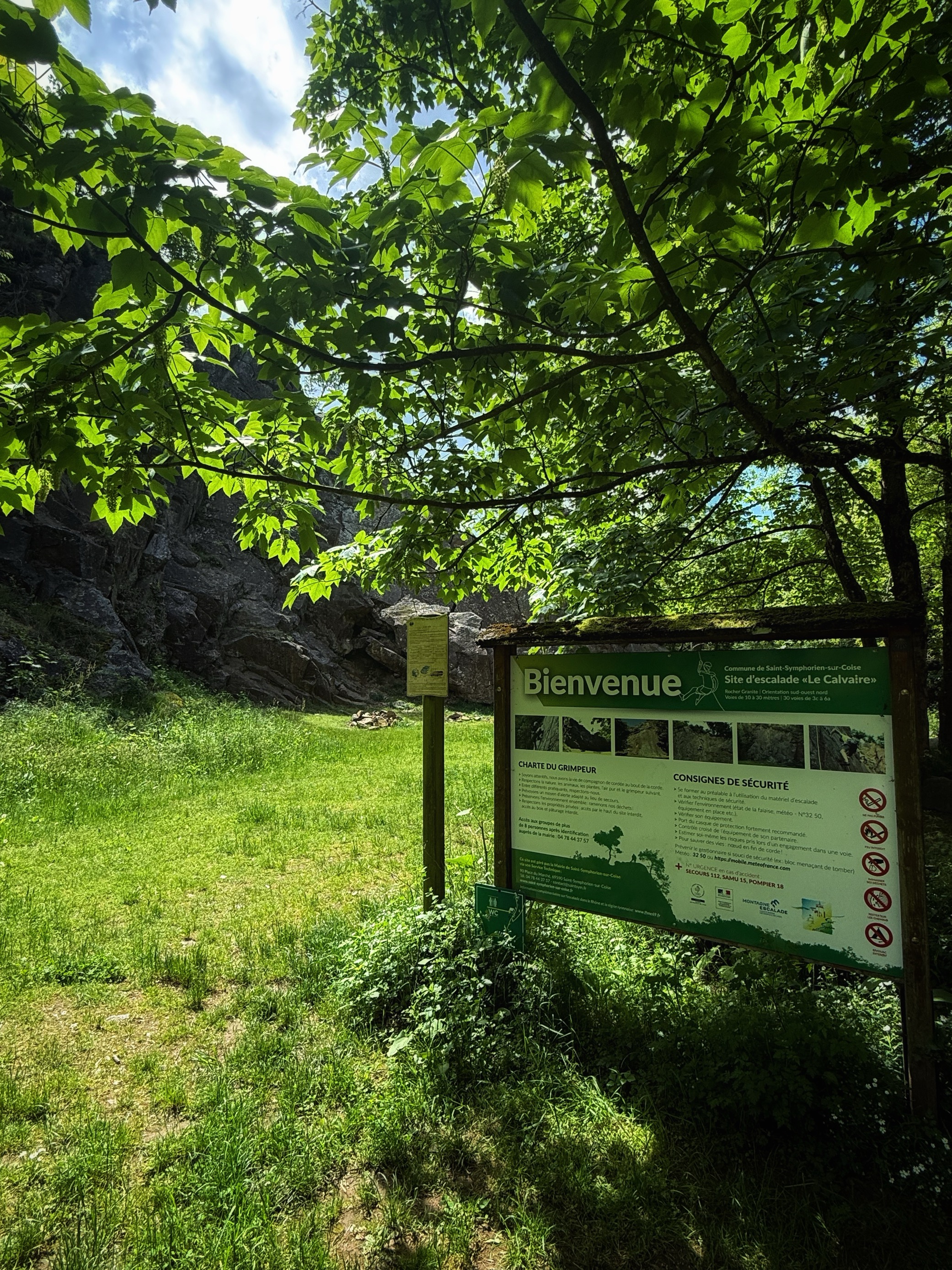 Entrée site d'Escalade