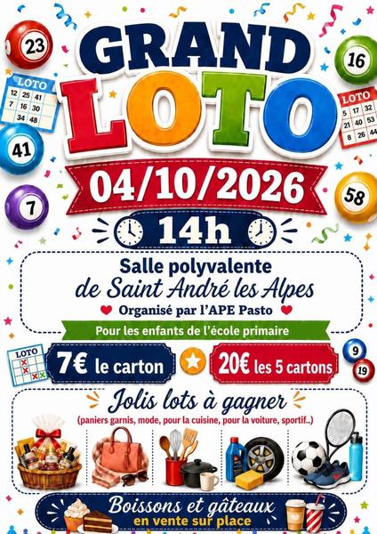 Grand loto de l' APE Pasto