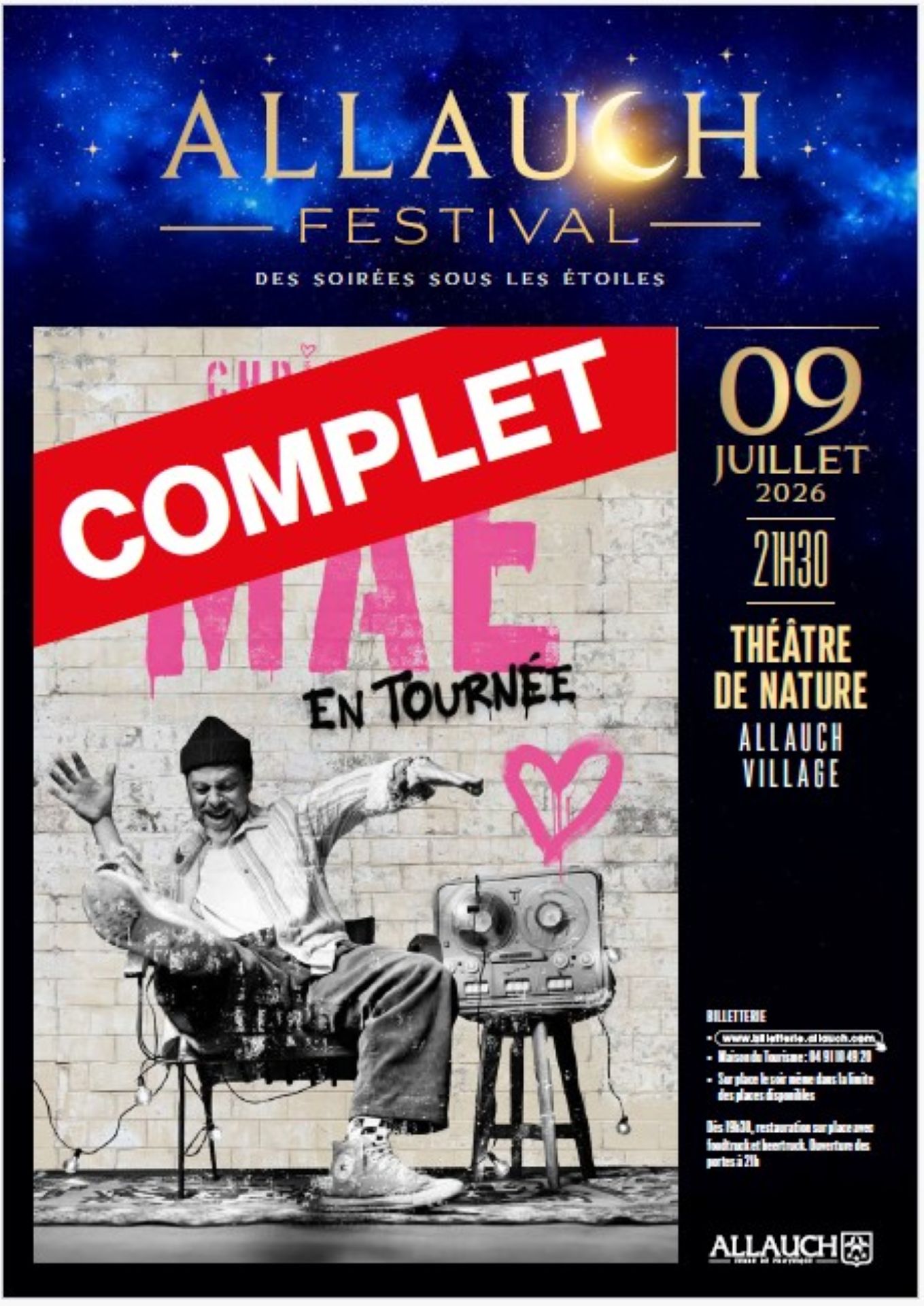 Christophe MAE en tournée - COMPLET