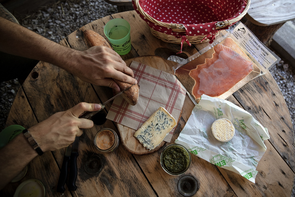 Plateau de fromage bleu du vercors sassenage et charcuterie