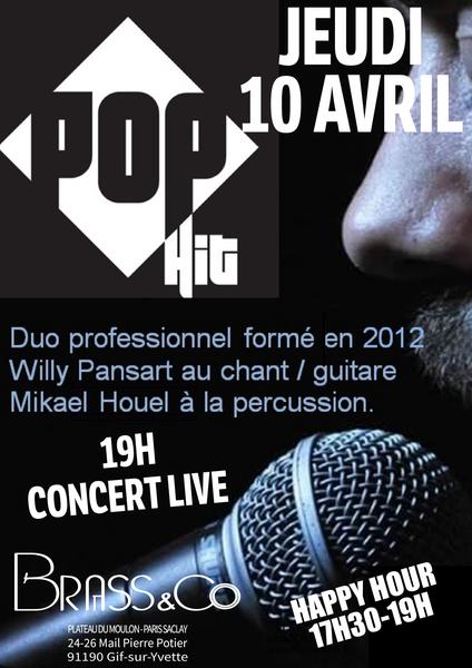 Concert live POP HIT chez Brass&Co ! 