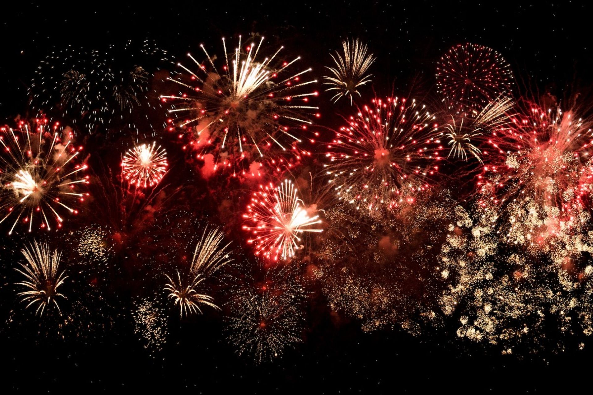 Feu d'artifice et repas à Prades