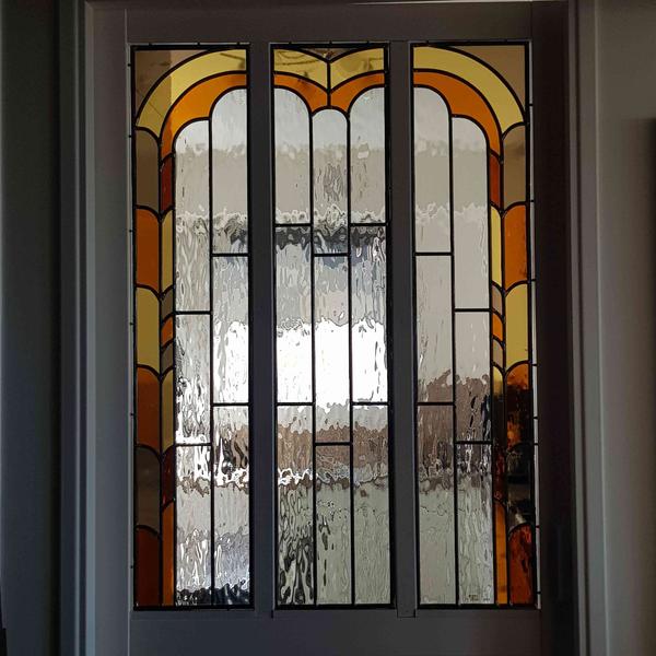 Vitrail réalisé par l'atelier Au cœur du vitrail 