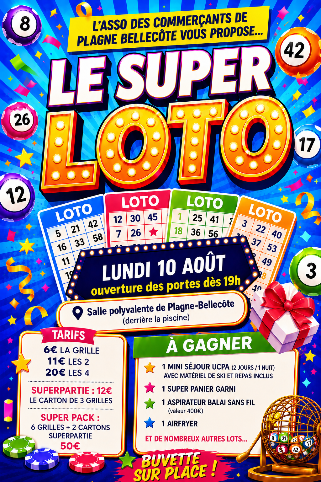 Loto des commerçants de Plagne Bellecôte