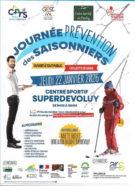 Journée prévention santé et collecte de sang_Superdévoluy