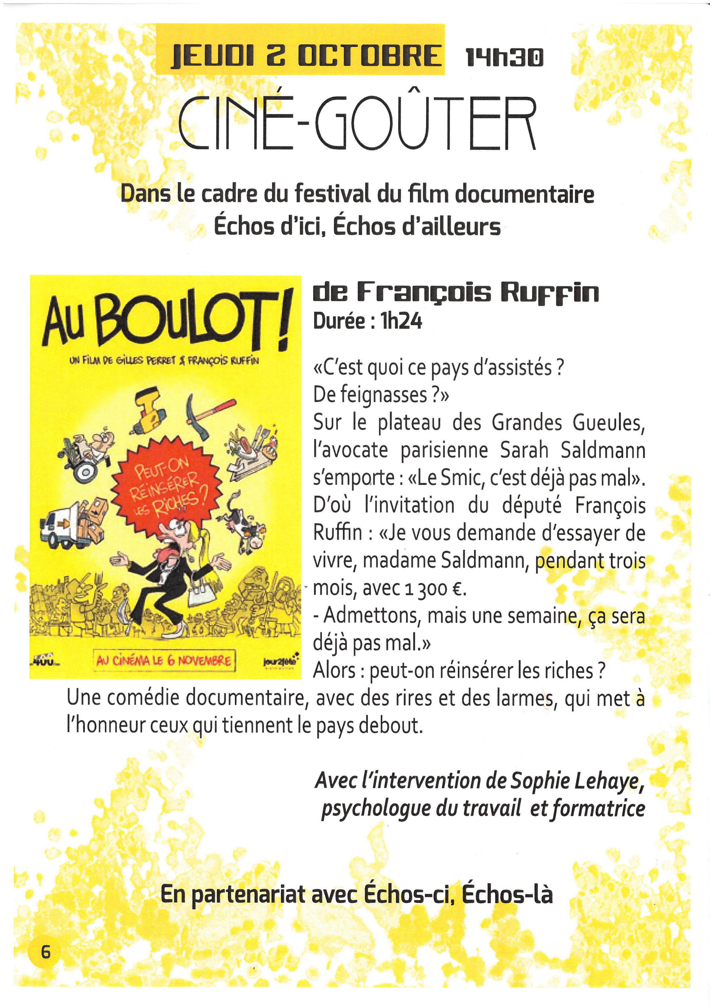 cine gouter 2 octobre
