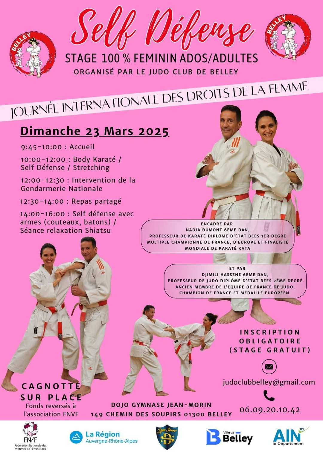 Stage de self défense féminin du Judo Club de Belley_Belley