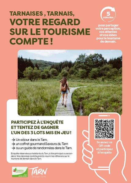 Enquête habitants du Tarn, votre regard sur le tourisme compte