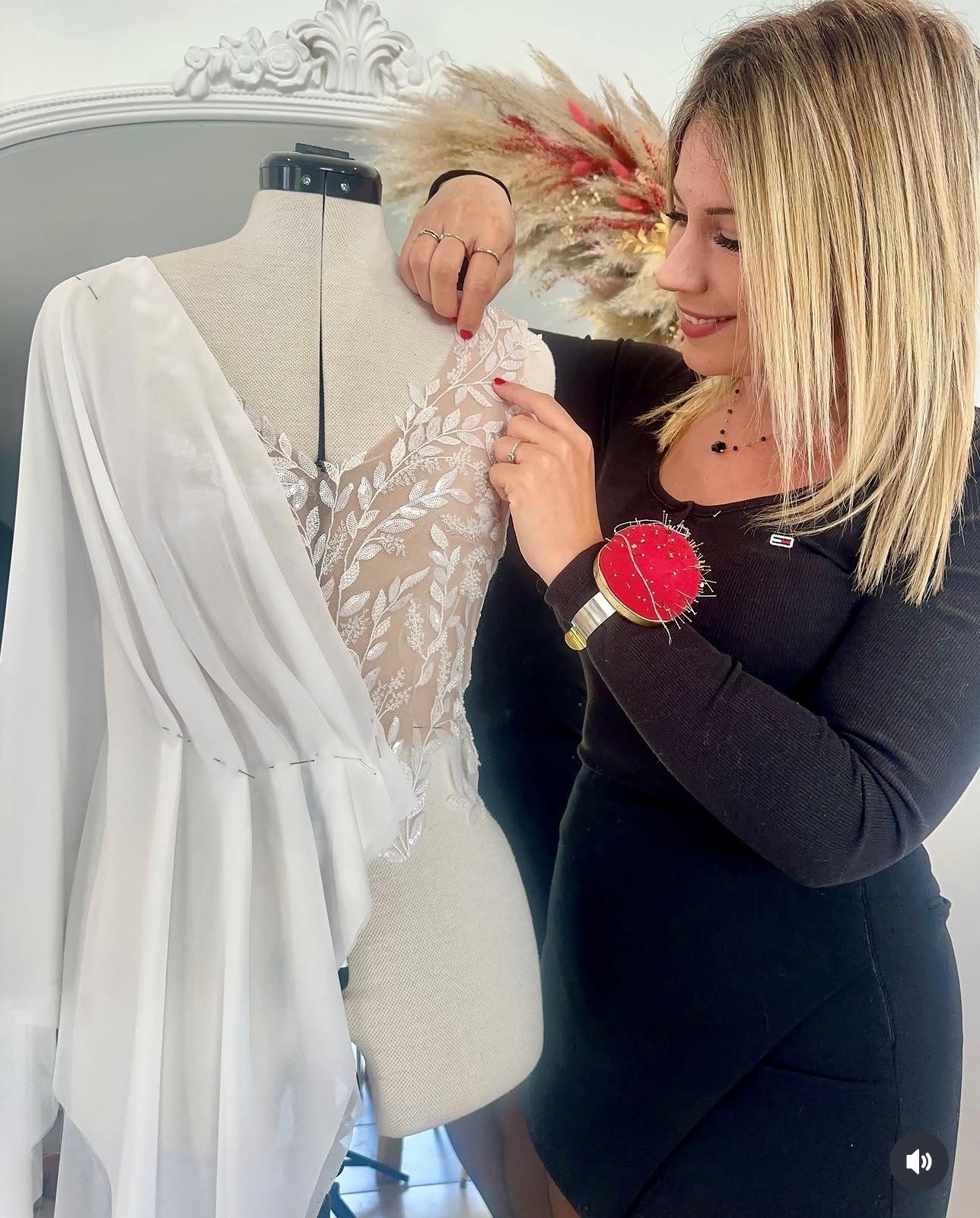 Visite de l'atelier boutique Mademoiselle Dentelle créations
