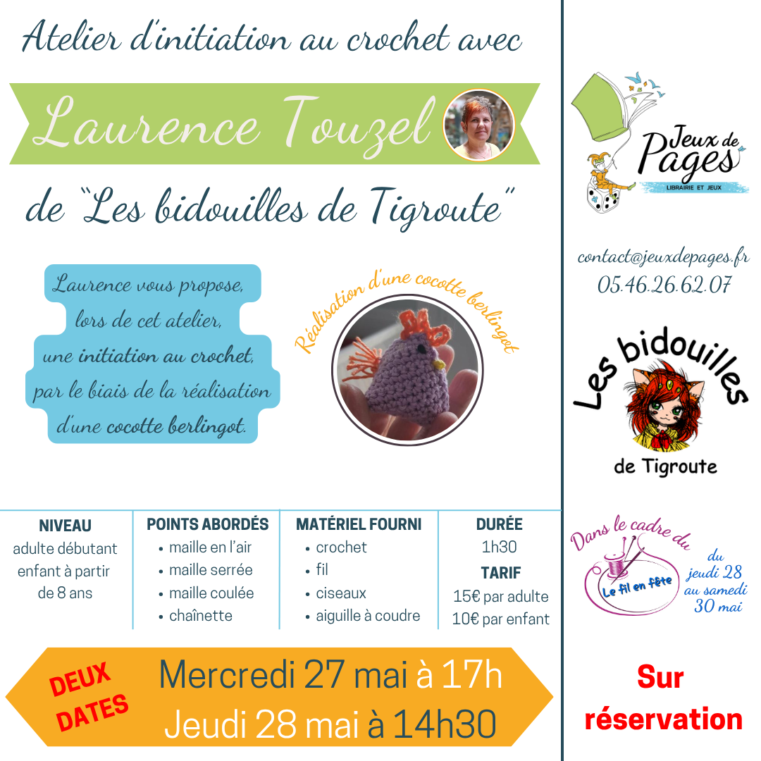 Atelier d'initiation au crochet