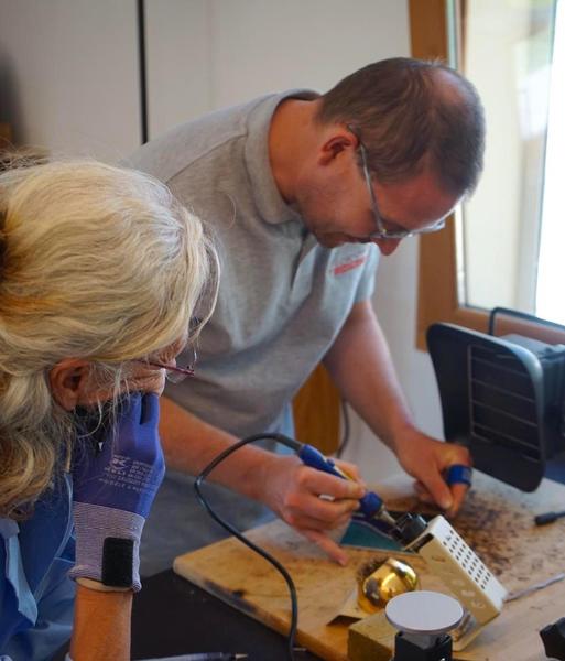 Stage de création d'un vitrail Tiffany