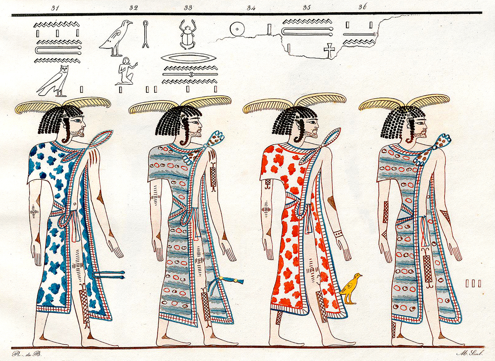 Libyens dessin de Rosellini "Monuments d'Égypte et de Nubie"