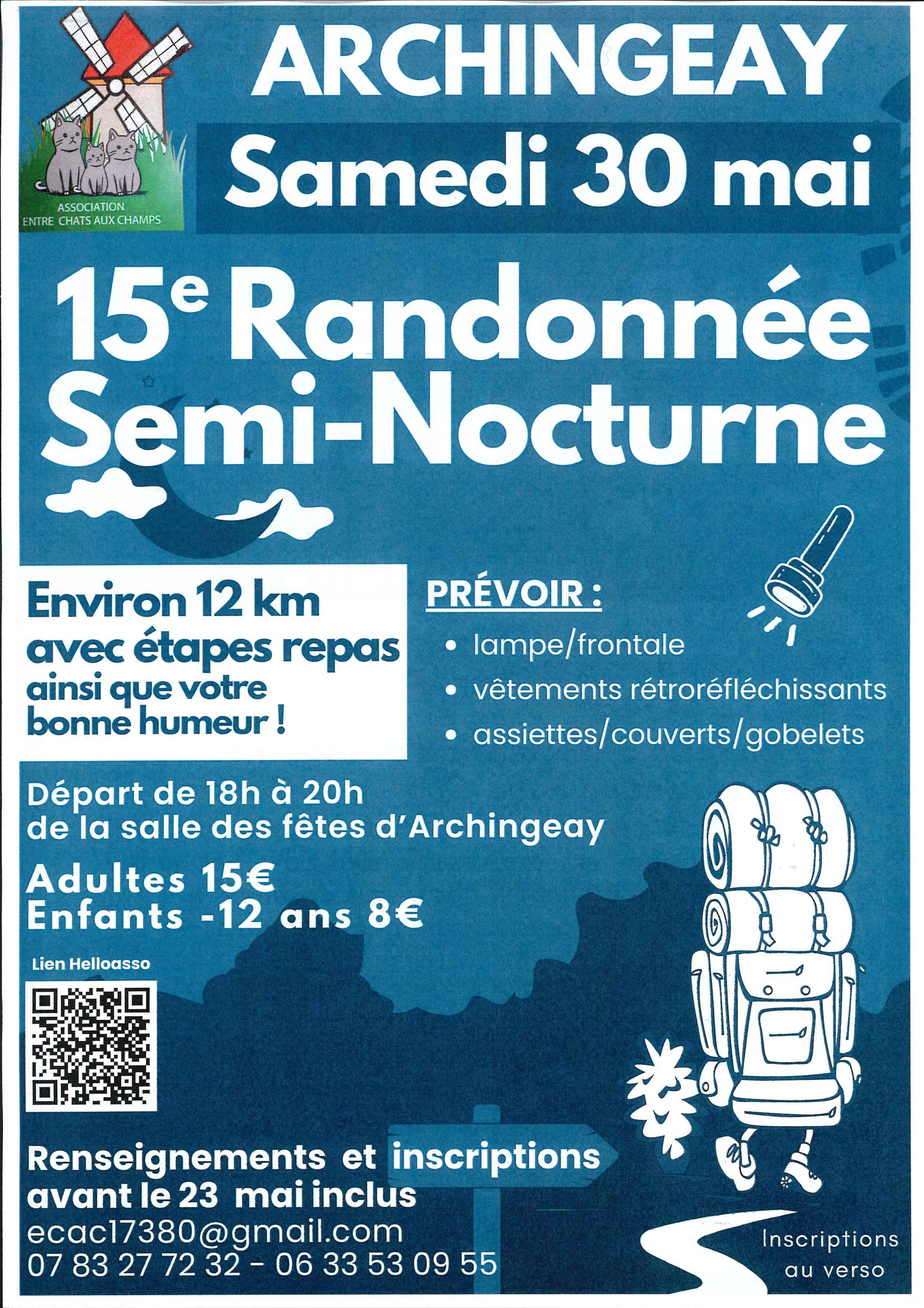 15ème randonnée pédestre - Semi Nocturne