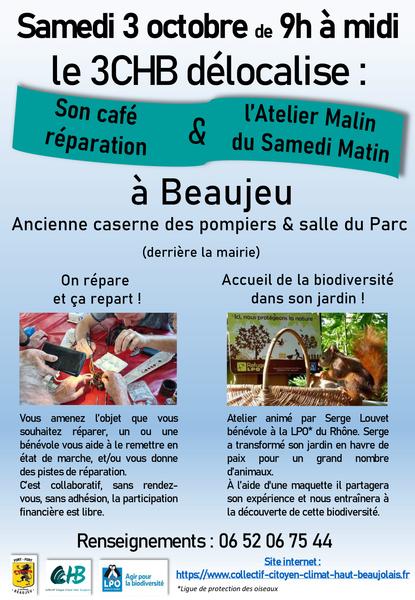 Café réparation et Atelier biodiversité