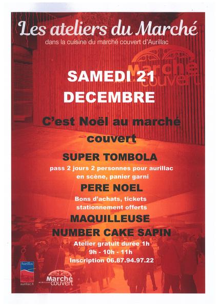 Animations de Noel au Marché Couvert_Aurillac