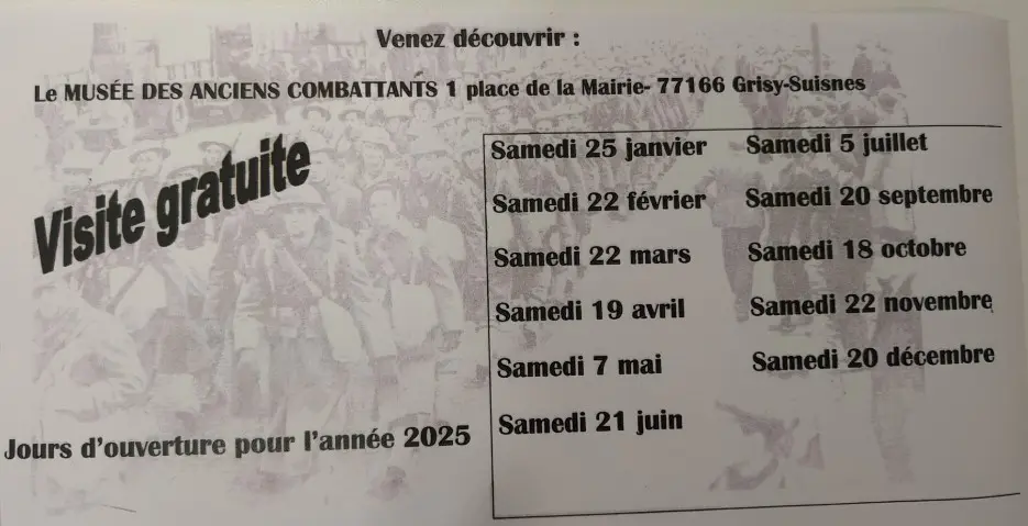 Visite du Musée des anciens combattants de Grisy-Suisnes