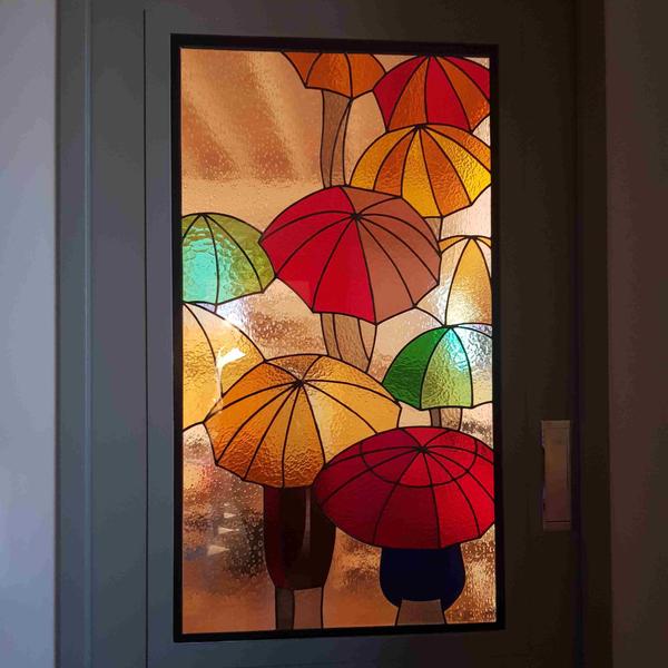 Vitrail réalisé par l'atelier Au cœur du vitrail 