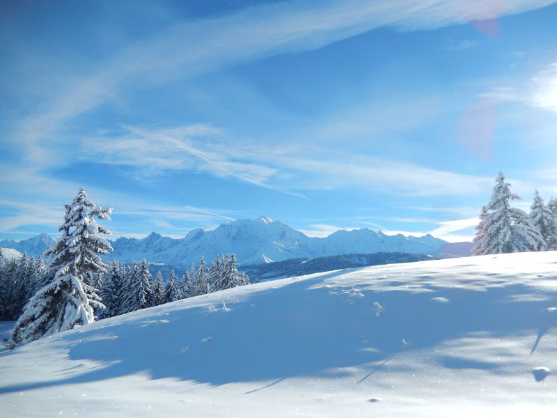 Vue sur la chaîne du Mont-Blanc