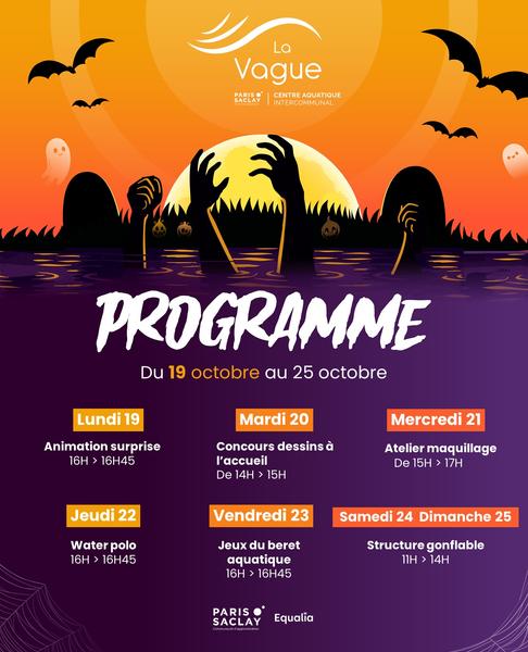 Programme animation vacances de la Toussaint à la Vague